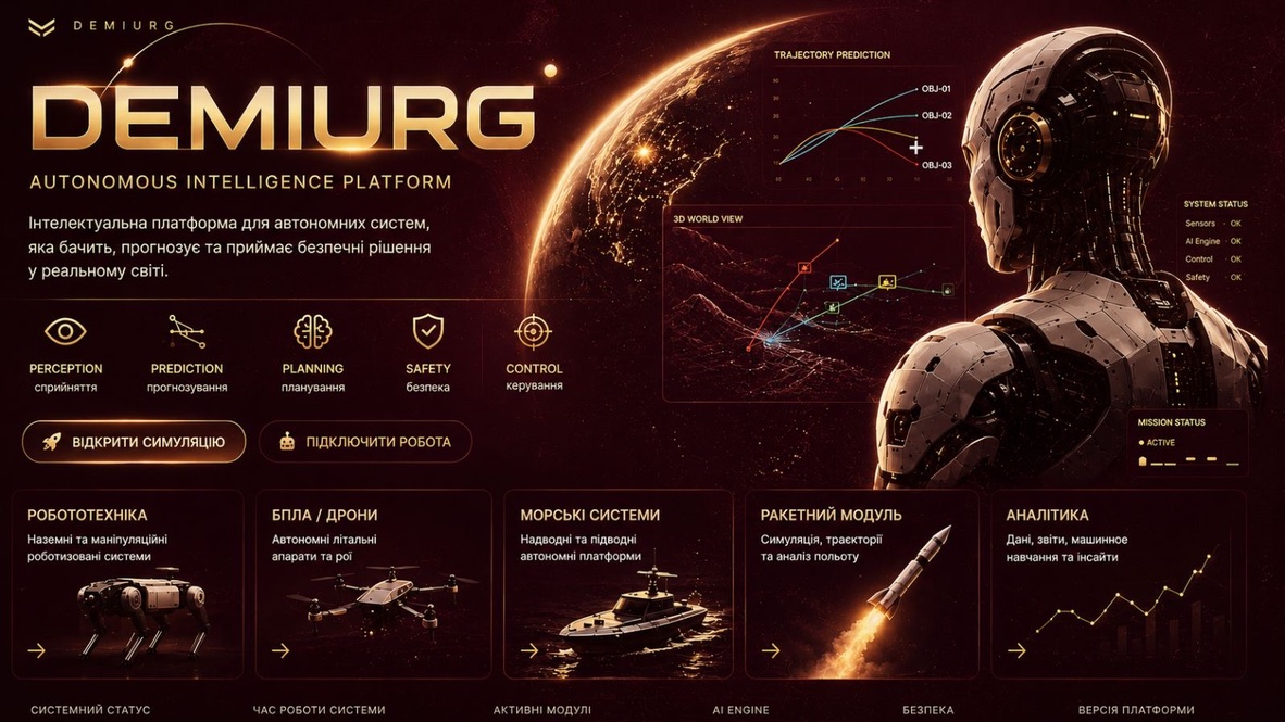 DEMIURG platform slide